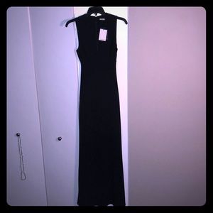 Alexander Wang black dress v neck and back cutout
